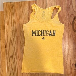 Adidas Michigan Women's Yellow Tank Top